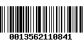 Código de Barras 0013562110841