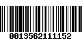 Código de Barras 0013562111152