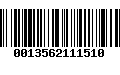 Código de Barras 0013562111510