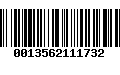 Código de Barras 0013562111732