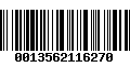 Código de Barras 0013562116270