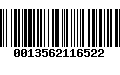 Código de Barras 0013562116522