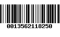 Código de Barras 0013562118250