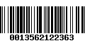 Código de Barras 0013562122363