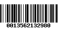 Código de Barras 0013562132980