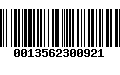 Código de Barras 0013562300921