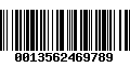 Código de Barras 0013562469789