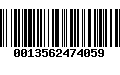 Código de Barras 0013562474059