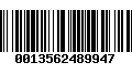 Código de Barras 0013562489947