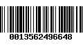 Código de Barras 0013562496648