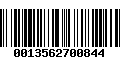 Código de Barras 0013562700844