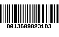 Código de Barras 0013609023103