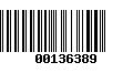 Código de Barras 00136389