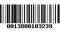 Código de Barras 0013800103239