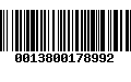 Código de Barras 0013800178992