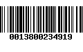 Código de Barras 0013800234919