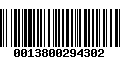 Código de Barras 0013800294302