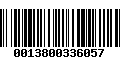 Código de Barras 0013800336057