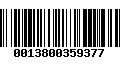 Código de Barras 0013800359377