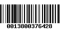 Código de Barras 0013800376428