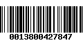 Código de Barras 0013800427847