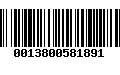 Código de Barras 0013800581891