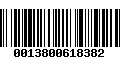 Código de Barras 0013800618382