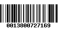 Código de Barras 0013800727169