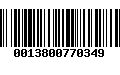 Código de Barras 0013800770349