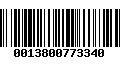 Código de Barras 0013800773340