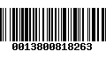 Código de Barras 0013800818263