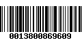 Código de Barras 0013800869609