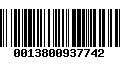 Código de Barras 0013800937742