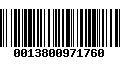 Código de Barras 0013800971760