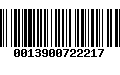 Código de Barras 0013900722217