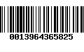 Código de Barras 0013964365825