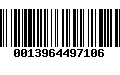 Código de Barras 0013964497106