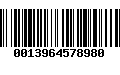 Código de Barras 0013964578980