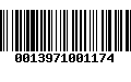 Código de Barras 0013971001174