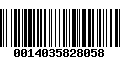 Código de Barras 0014035828058