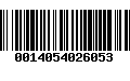 Código de Barras 0014054026053