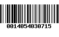 Código de Barras 0014054030715