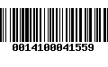 Código de Barras 0014100041559