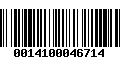 Código de Barras 0014100046714