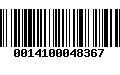 Código de Barras 0014100048367