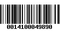 Código de Barras 0014100049890