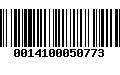 Código de Barras 0014100050773