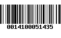 Código de Barras 0014100051435