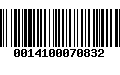 Código de Barras 0014100070832