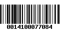 Código de Barras 0014100077084